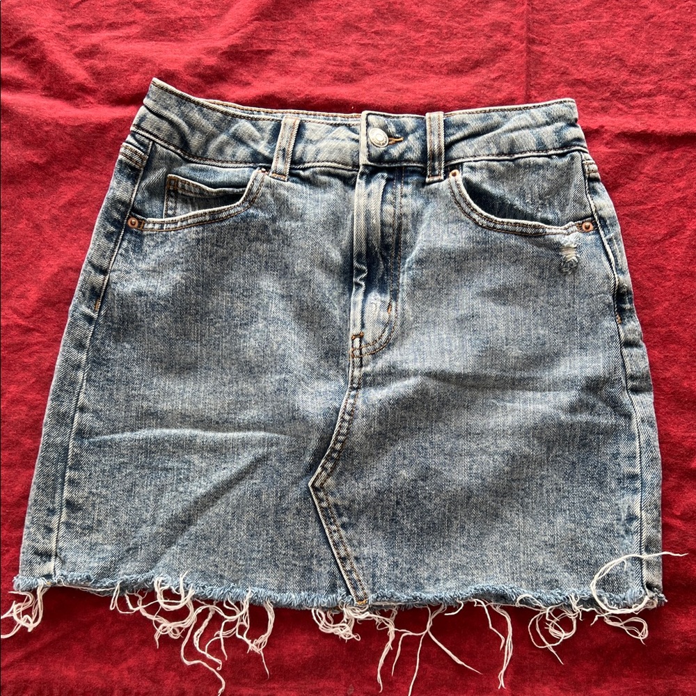 Wild Fable Distressed Denim Mini Skirt